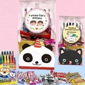 팬더 캐릭터 색연필 세트 개별 포장 학용품 꾸러미 단체 배포용 어린이 학습 미술용