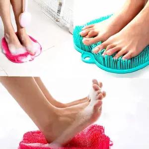 욕실 발 각질 제거 브러시 매트 지압 돌기 풋케어 샤워 발씻기 미끄럼방지 실리콘