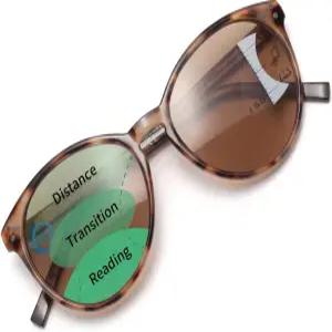 아모레이 고양이 여성용 프로그레시브 멀티포커스 리딩 선글라스 자외선 차단제 탑 클리어 트라이포커스 선