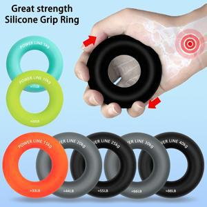 실리콘 핸드 트레이너 핑거 그립 링 파워 해소 헬스 홈 운동 장비