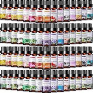 누안추 72개 에센셜 오일 세트 디퓨저 아로마테라피용 향수 아로마테라피 키트 10ml 캔들 만들기용