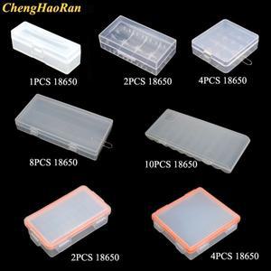 하드 플라스틱 18650 배터리 보관 박스 케이스 홀더, 클립 포함, 1, 4/8 충전식 방수