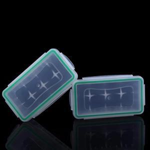 플라스틱 투명 상자 하드 방수 18650 배터리 케이스 홀더, 보호 커버, 2 개