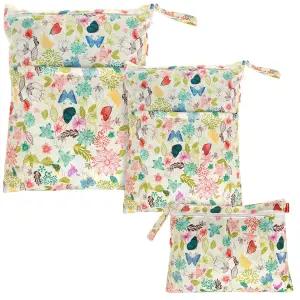 다메로 3pcs 팩 천 기저귀 집 정리 가방 정글