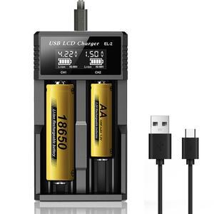 1/2 슬롯 USB LCD 배터리 스마트 충전기 듀얼 18650 3.7V 리튬 NI-MH AA