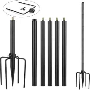 BROAIMX 버드 피더 폴 키트 79.2인치 야외용 하우스 베이스 5개 조절식 스탠드 BF002에 적합