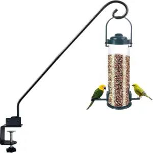 헤비 듀티 데크 후크 코트야드 장식 폴 32인치 길이의 금속 난간 새 모이통 화분 스위트 바스켓 랜턴 바람