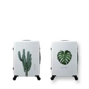 자연주의 20인치 기내용 캐리어 감성 디자인 몬스테라 선인장