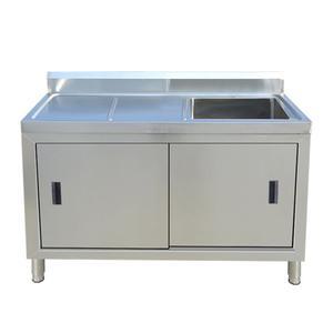 식당 싱크대 야외 주방 싱크 00x50x80왼쪽플랫폼 2/3통 작업대 스틸 버전