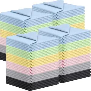 안경용 극세사 클리닝 천 120팩 유리 물티슈 7인치 x 6인치 화면용 렌즈 카메라 휴대폰 LCD TV 6가지 색상