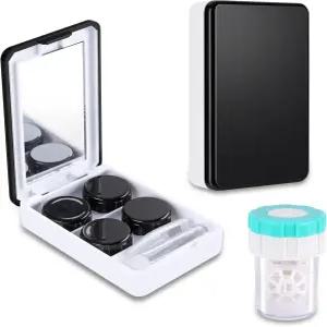 보드라실 MC2 콘택트렌즈 케이스 수동 클리너 머신 휴대용 콘택트박스 미러 핀셋 리무버 툴 솔루션 보틀로