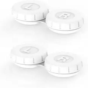 바순 2팩 콘택트렌즈 클리너 액세서리 휴대용 케이스 교체