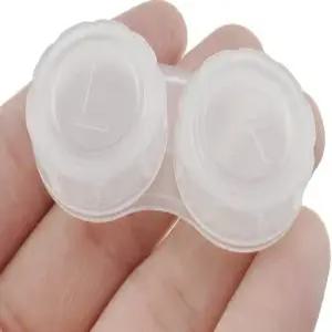 하이요 콘택트렌즈 케이스 박스 홀더 지름 24mm 내구성 누수 방지 조명 편리한 좌우 눈 용기 소규모 물품