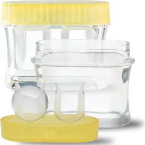 Eagosion 2Pack 하드 콘택트렌즈 단백질 제거 케이스 세척기 딥클리닝 격주 클리너 용액 대용량 담금 저장