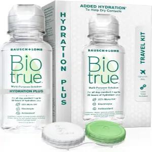 바이오트루 콘택트렌즈 솔루션 소프트 다목적 렌즈 케이스 포함 2 FL OZ 여행용 사이즈