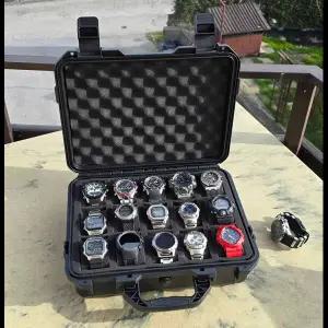 호환 플라스틱 시계 케이스 휴대용 시계 보관  정리함 방수 하드 캐리 케이스 도구 상자 디스플레이 캐비닛