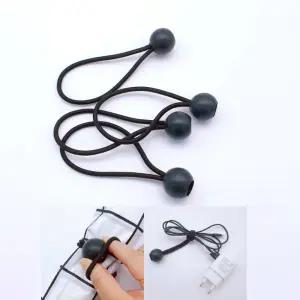 커튼타이백 짐 고정끈 고무 탄성 캠핑 끈 4개 탄성끈 탄성로프 텐트끈