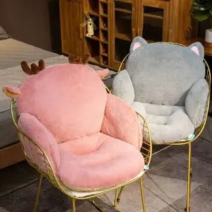 소프트퍼 등받이 쿠션 일체형 밸런스 55X40X38cm 겨울 토끼 허리 두꺼운 방석