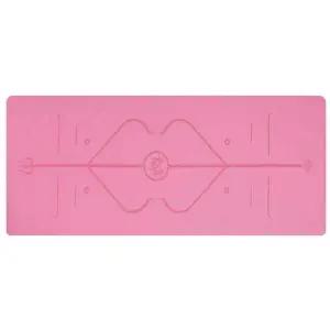 TBZ 논슬립 PU-고무 요가매트 183x68cm 5mm 핑크 홈짐