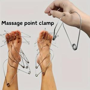 10개 금속 지압 마사지 클램프  근육 및 반사요법을 위한 스테인리스 스틸 포인트가 있는 손발 도구
