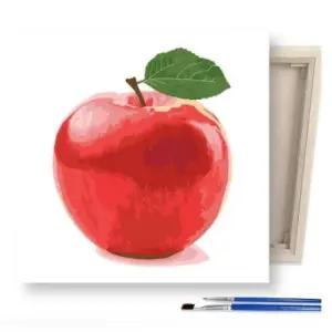 DIY 페인팅 캔버스 물감 붓 세트 미니 홍사과