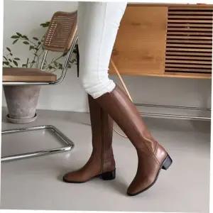 롱부츠 소가죽 빅사이즈 베이직 라인 여성 5FWY