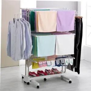 이동식 6단 빨래건조대 /더블라인