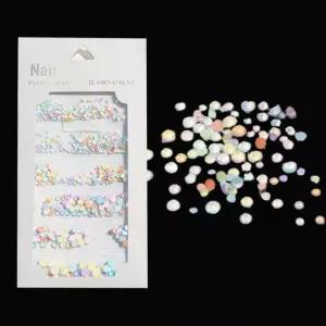 [에스에스_62]얼음 텔컬러 믹스 포인트스톤 원형 플렛 스톤