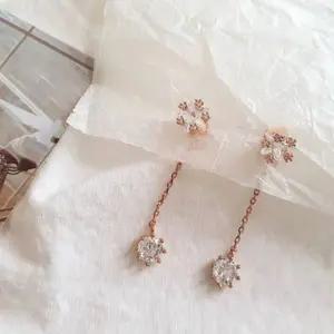 [하프클럽/]여성 반짝임 스타일 일상 드롭 귀걸이