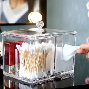 [에스에스_62]투명 케이스 면봉케이스 화장대 정리함 수납