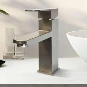 [생활] 세면대 수전 원홀 사각 욕실 무광 스테인리스 수도꼭지