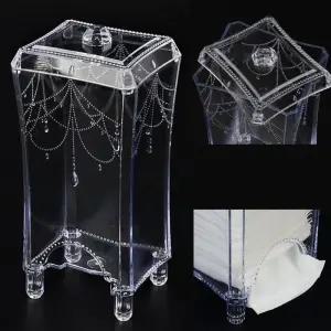 [에스에스_62]크리스탈 화장솜통 화장솜정리 화장솜정리함