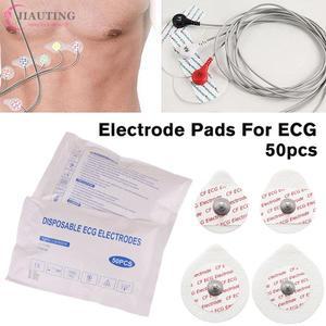 성인용 다양한 사이즈 50개입 흰색 부직포 일회용 심전도 전극 용 패치