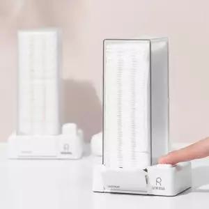 [에스에스_63]투명 벽걸이 디스펜서 화장솜 수납 케이스