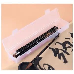 [에스에스_63]투명 긴사각 서예붓보관함 케이스 소형