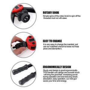 100개 플랫 헤드 리벳팅 너트 세트와 BT606 인서트가 있는 수동 건 포함 리베터 도구