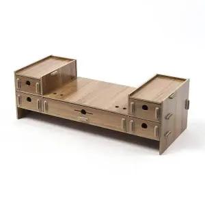 TBZ DIY 조립식 2단 서랍 모니터받침대 컴퓨터용품 PC받침