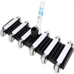 SWIMLINE 하이드로툴스 수동 수영장 진공 헤드 부착 무게가 있는 유연한 사각형 모양 바퀴 포함 호스