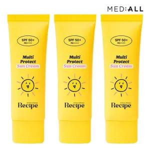 메디올 장벽케어 선크림 50g 3개 SPF50+ PA++++ /무기자차 마일드선크림 미백 주름개선