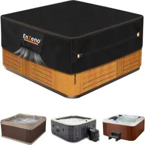 엔제노 야외 SPA 온수 욕조 커버 방수 사각형 73 x 인치 핏 72 또는 71 70 6 ft 420D 헤비 듀티 컵 뚜껑