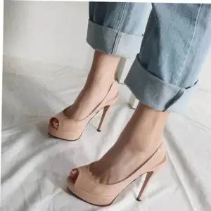 토오픈부티힐 여성 가보시 키높이 토오픈힐 스타일 사계절 구두