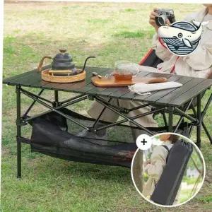 야외용접이식테이블 경량 접이식 캠핑 테이블 야외용 다목적 롤