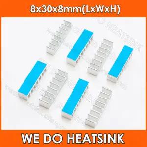 램방열판 우리는 블루 열 양면 접착 패드 방열판 8x30x8mm 알루미늄 DIP 쿨링 쿨링기 방열판을 수행