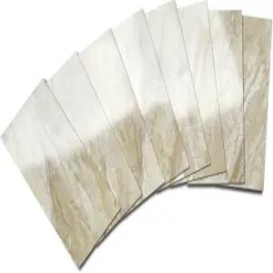 2팩 필 앤 스틱 백스플래시 폴리싱 베이지 스톤 타일 스티커 업그레이드된 내구성 3인치 x 6인치 PVC 주방