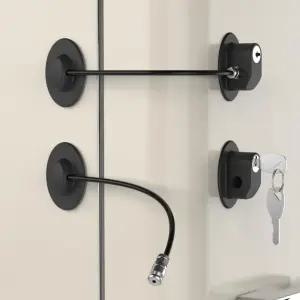 4개의 열쇠가 있는 2팩 냉장고 도어 잠금장치 파일 서랍 냉동실 및 REZIPO 블랙의 안전 캐비닛