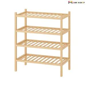 VASSKAR 대나무 4단 신발장/선반