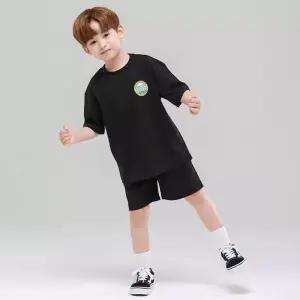 [팬콧키즈] 팜모스 에센셜 오버핏 상하복(BLACK)