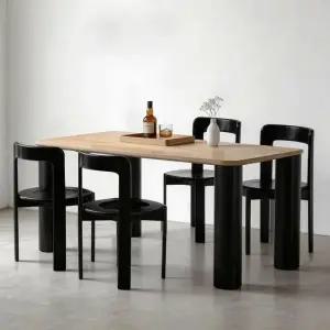 노바 오르 1400 4인 원목 식탁세트 의자4개)