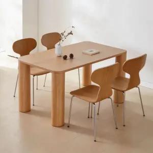 노바 앤트 1400 4인 원목 식탁세트 의자4개)