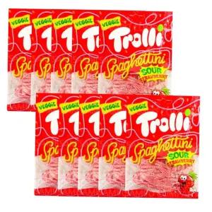 딸기맛젤리 트롤리 스파게티니 사우어 딸기맛 (10개)